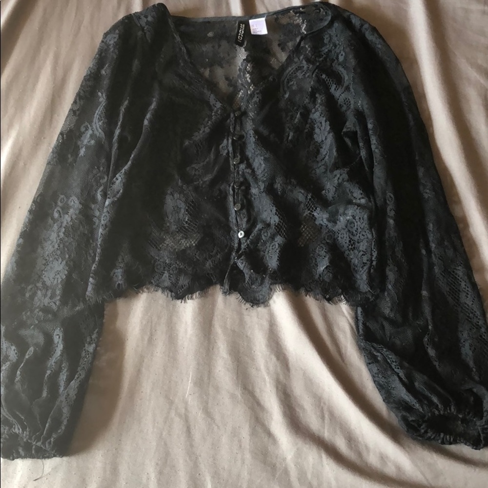 Lacey black blouse